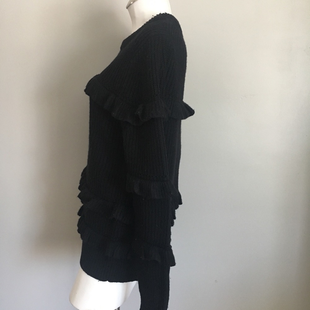 New MICHAEL Michael Kors Black Ruffle Sweater - Picture 3 of 8